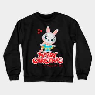 Cute Cartoon Rabbit Christmas T Shirt Crewneck Sweatshirt